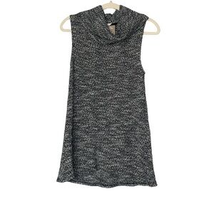 Dolan‎ Left Coast Collection black/white sleeveless cowl neck sweater. Size M